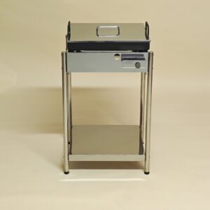 Plinski zar Furlan P450 PRO z globoko plosco, inox nogami, spodnjo polico in inox pokrovom